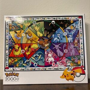 Pokémon’s Eevee’s Stained glass Jigsaw puzzles 2000 pieces. New.